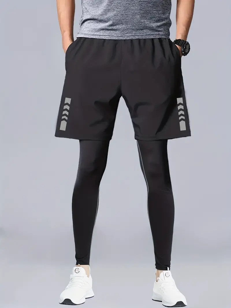 Männer Sportbekleidung Set Leggings Shorts - BerlinGlamour