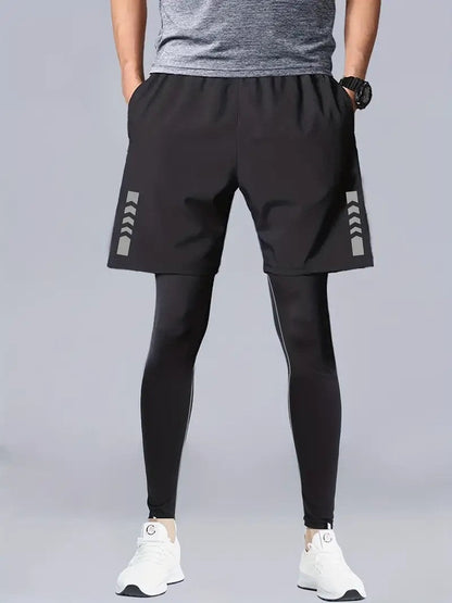 Männer Sportbekleidung Set Leggings Shorts - BerlinGlamour