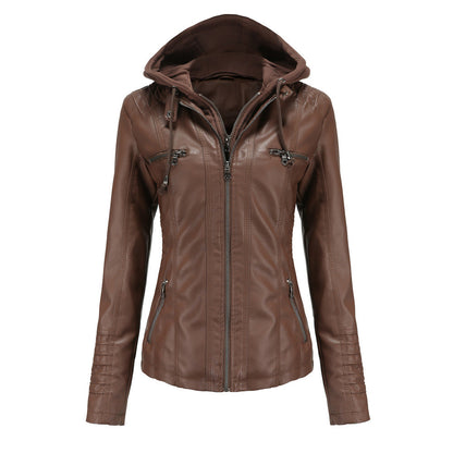 Lederjacke Damen Elegant Schwarz Lederschutz