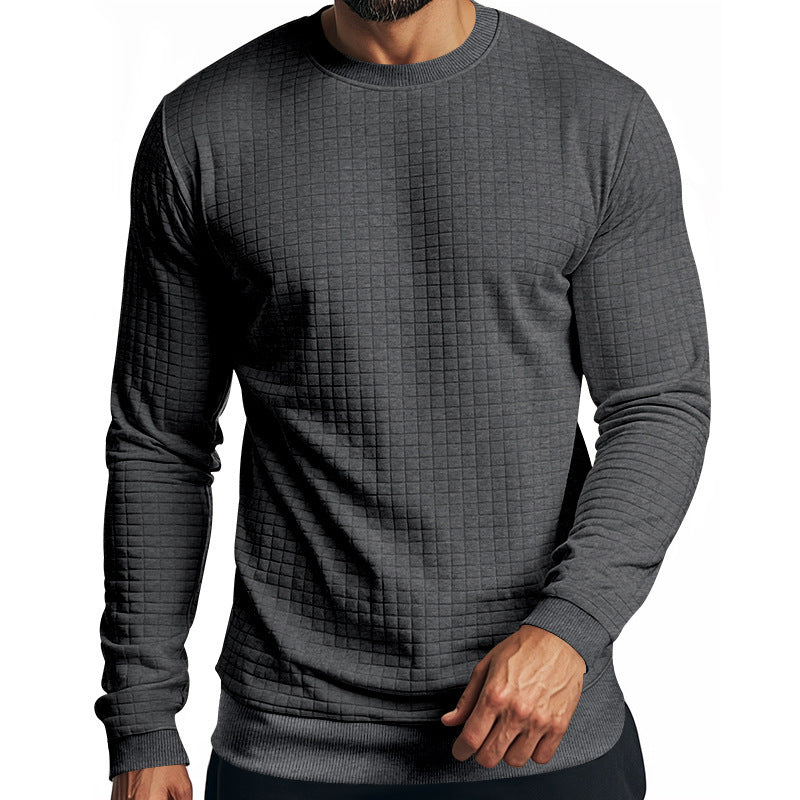 Herren Langarmshirt Strukturiert Elegant Modern