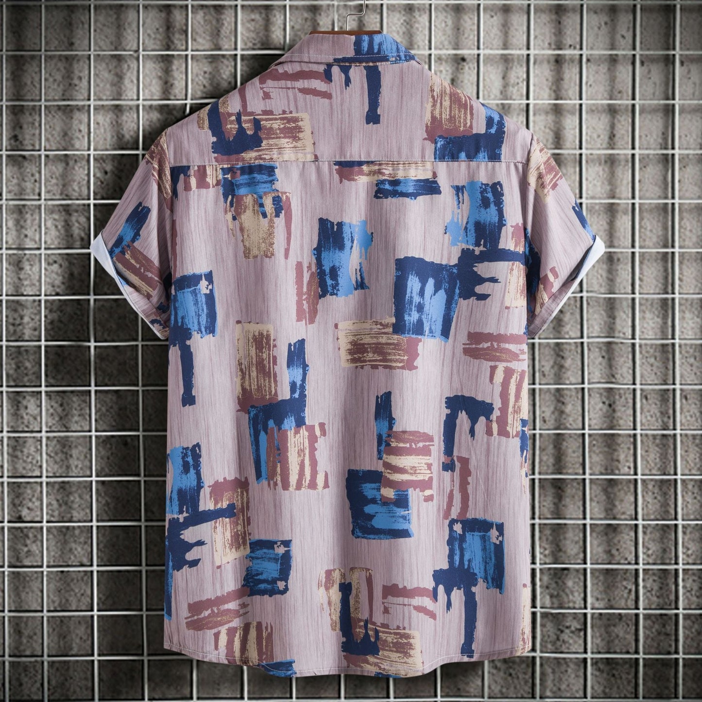 Herren Kurzarmhemd Lässig Modern Berlin Style