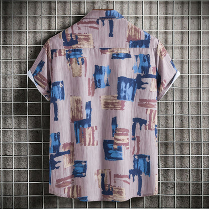 Herren Kurzarmhemd Lässig Modern Berlin Style