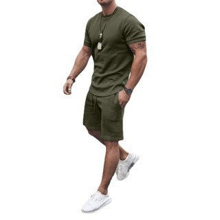 Herren Kurzarm Set Sportlich Elastisch Mit Taschen