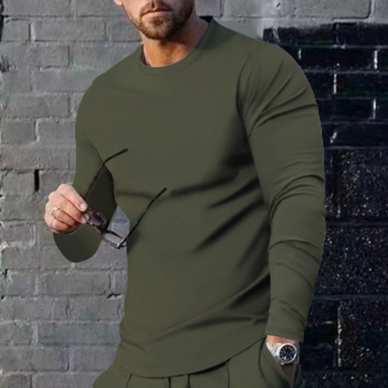 Herren Langarmshirt Modern Atmungsaktiv Bequem