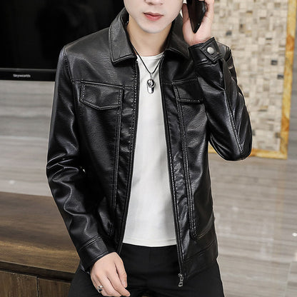 Herren Ledermantel schwarz Kunstleder Jacke Elegant Modern - BerlinGlamour