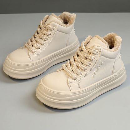 Damen Sneaker High-Top Warmfleece Rutschfest