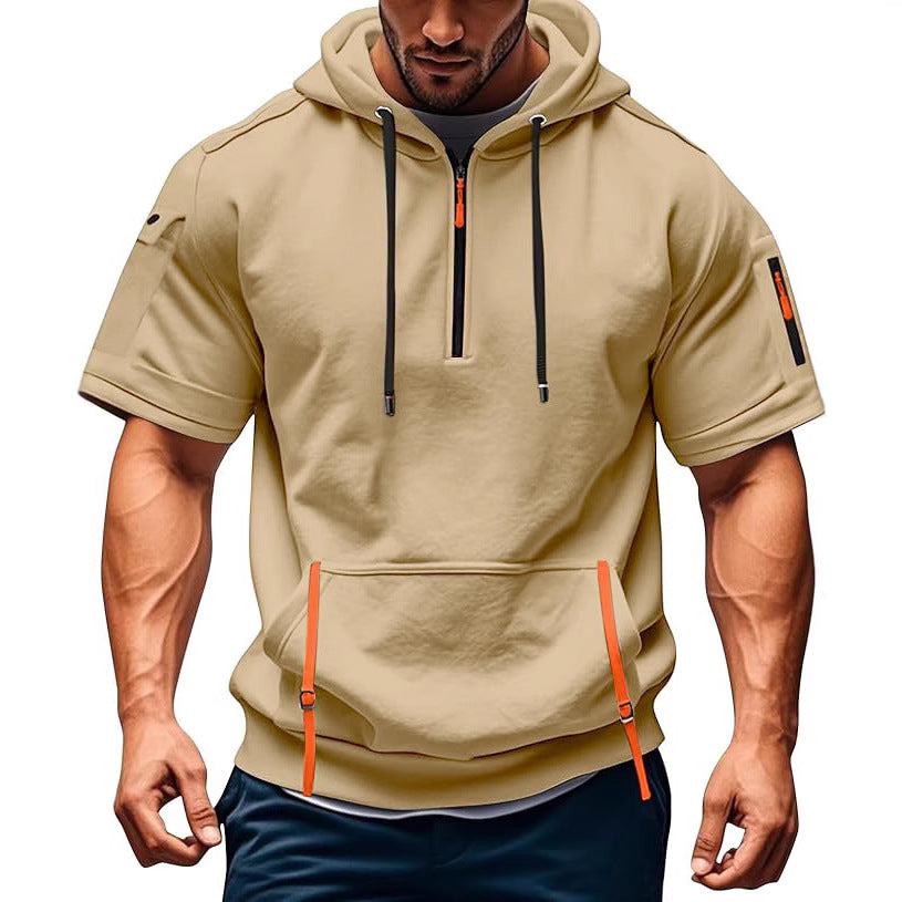 Herren Hoodie Freizeitjacke Mit Reißverschlusstaschen Modern - BerlinGlamour