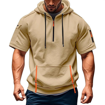 Herren Hoodie Freizeitjacke Mit Reißverschlusstaschen Modern - BerlinGlamour