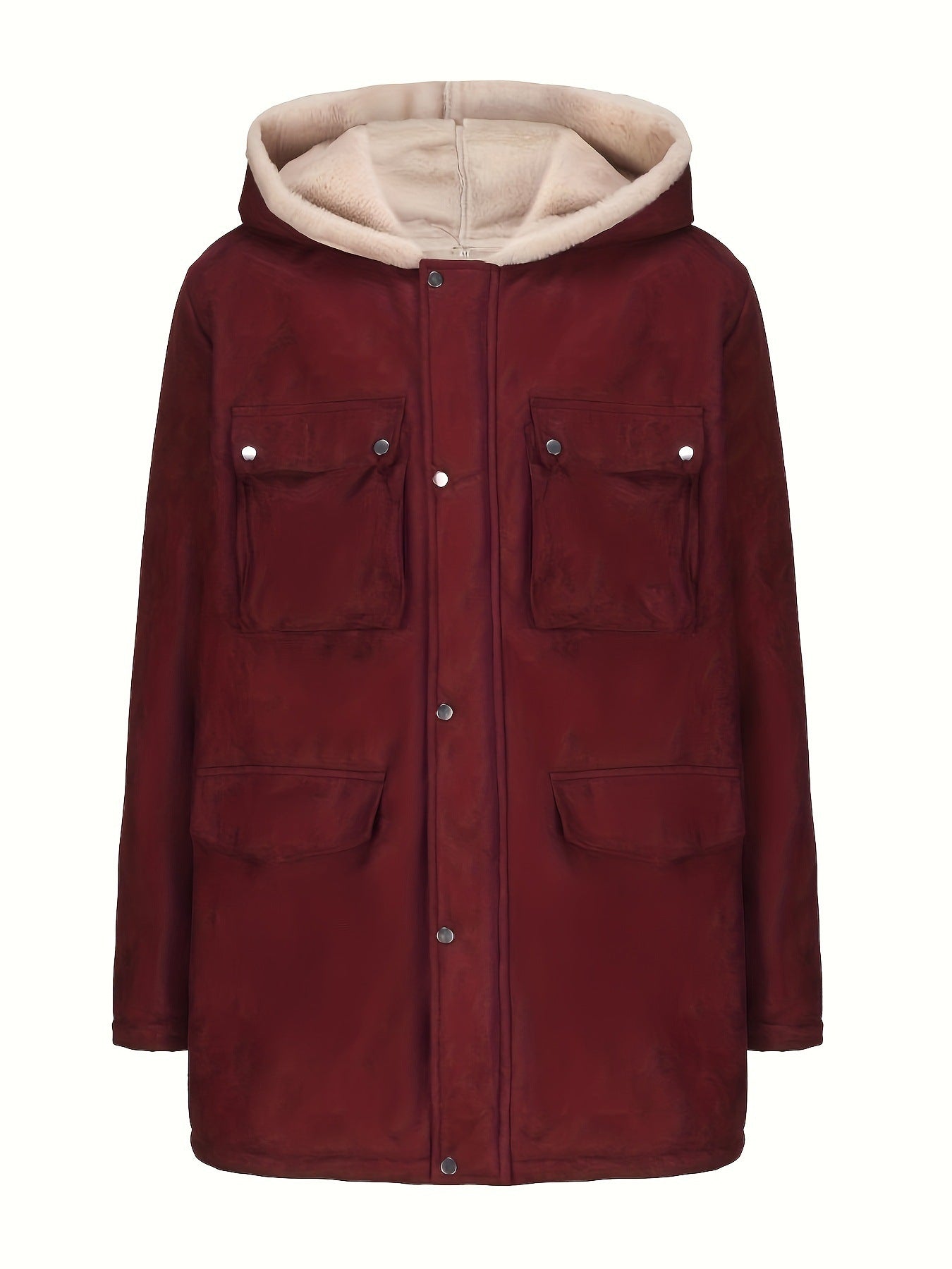 Damen Parkajacke Warm Sherpa Futter Winterjacke