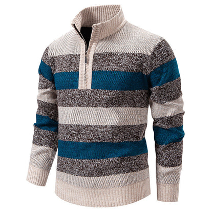Herren Strickpullover Modern mit Kontraststreifen