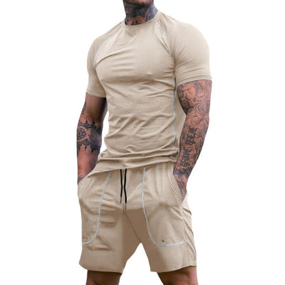 Herren Sport Set Kurzarmshirt und Shorts Funktionsshirt Athletisch