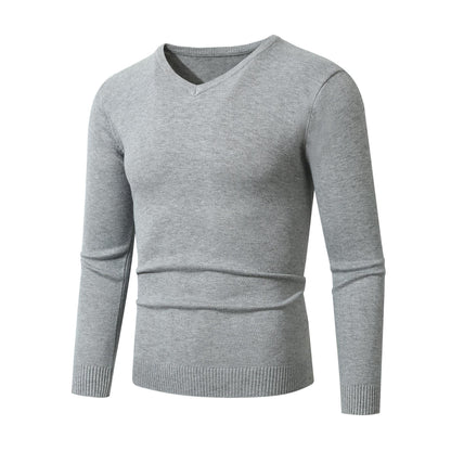Herren Pullover V-Ausschnitt Eleganter Baumwolle Qualität