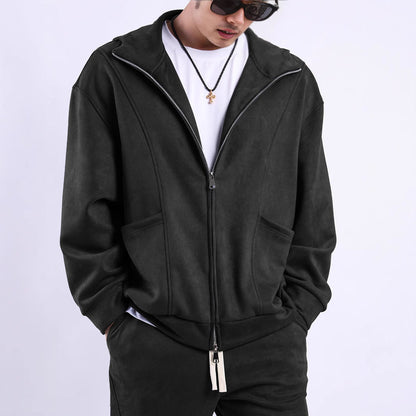 Herren Fleecejacke Warm mit Taschen Ergonomisch