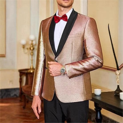 Herren Sakko Glänzend Elegant Abendanzug