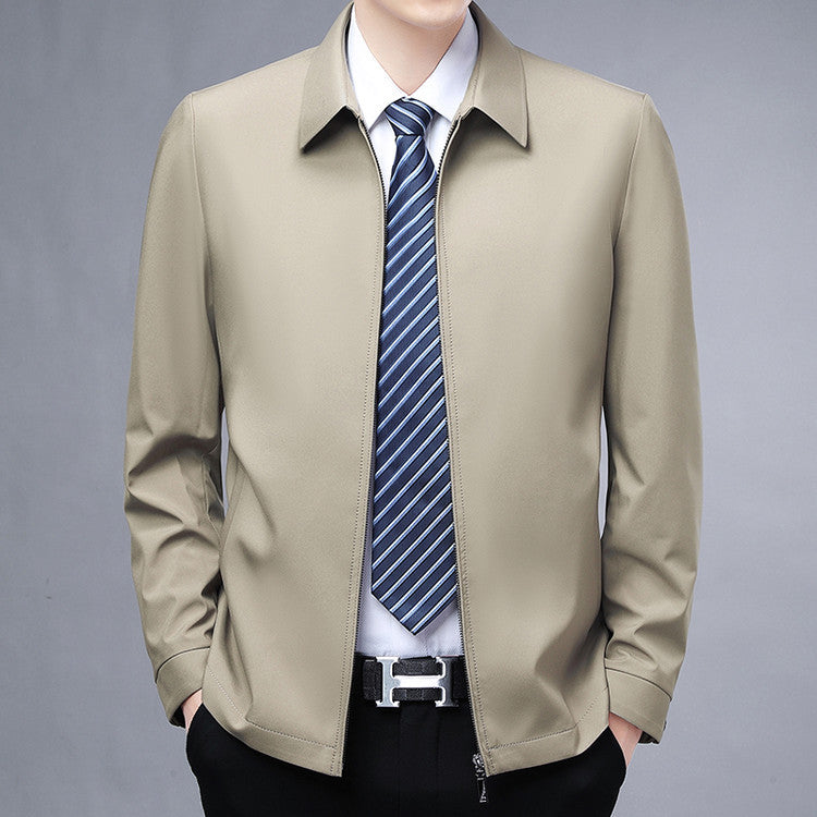 Herren Übergangsjacke Reißverschluss Kragen Modern