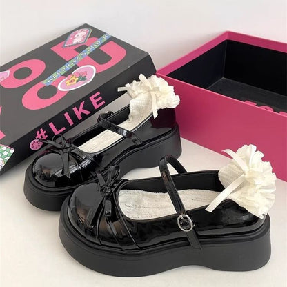 Damen Plateau Sandalen mit Blüten Dekoration Modisch Höhe