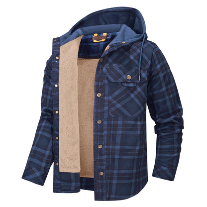 Herren Flanelljacke Weich Warm Mit Futter
