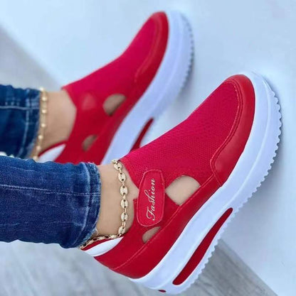 Damen Sneaker Slip-On atmungsaktiv Rutschfest