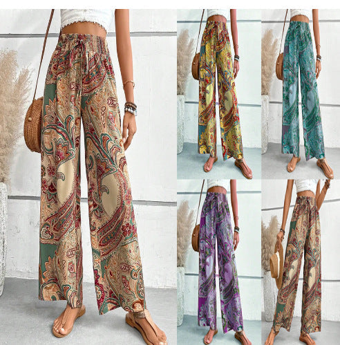 Damen Hose Pailletten Elastisch Mit Floralem Muster Glitzernd - BerlinGlamour