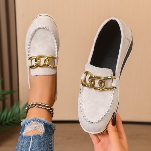 Damen Mokassinschuhe Schnallen-Design Komfort Fußbett
