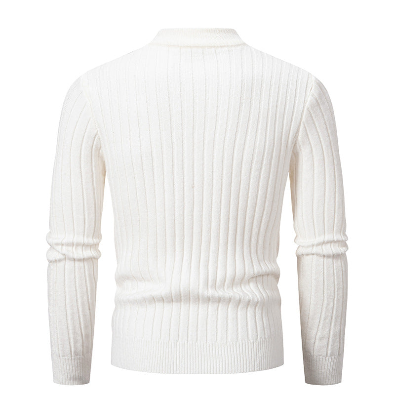 Herren Strickpullover Modern Zopfmuster Eleganz