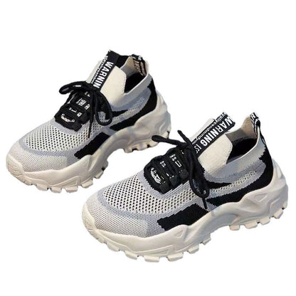 Damen Sportsneaker Laufschuhe Bequem Elastisch
