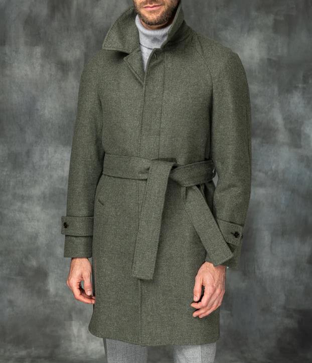 Herren Trenchcoat Eleganter Taillengürtel Moderner Mantel