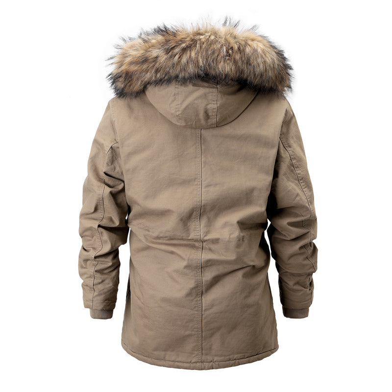 Herren Winterparka Wärmend Mit Abnehmbarer Kapuze