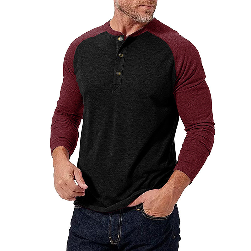 Herren Baseballshirt Sportlich Grau Berlin