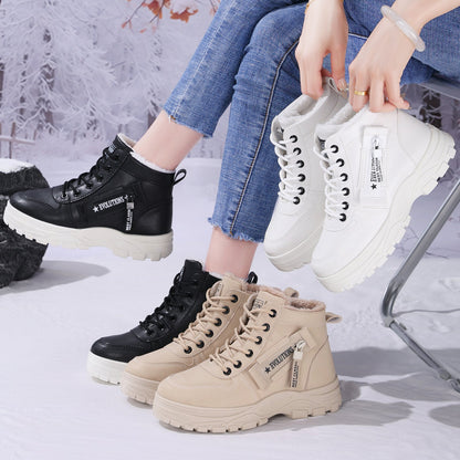 Damen Winterboots Warmfutter Rutschfest Schneestiefel Modern
