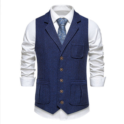Herren Weste Modern Karomuster Elegante Herrenbekleidung