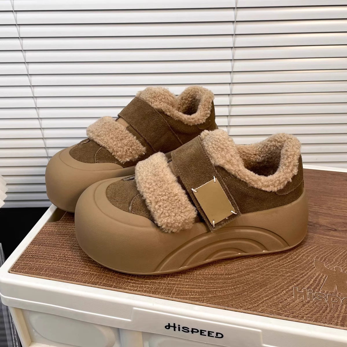 Damen Sneaker Plüsch Gefüttert Warm Bequem