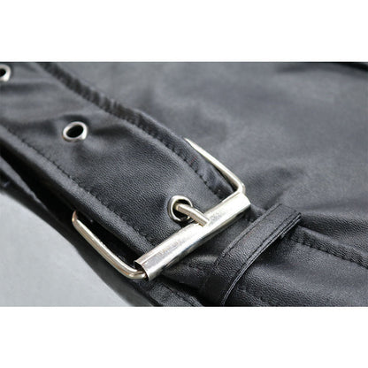 Lederjacke Herren Weich Ledermantel Asymmetrisch
