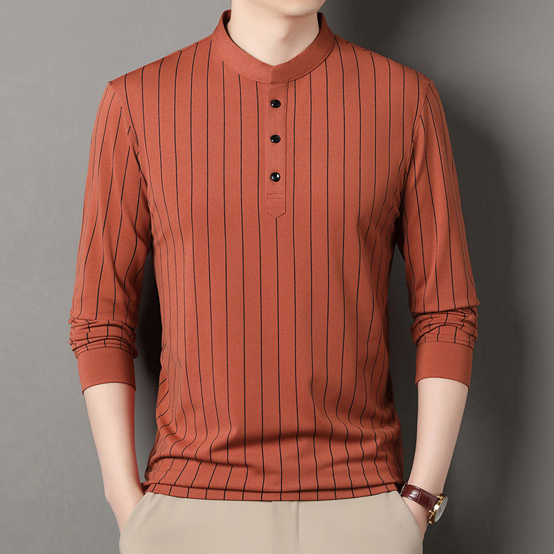 Herren Poloshirt Streifenmuster Elegantes Design Hochwertig