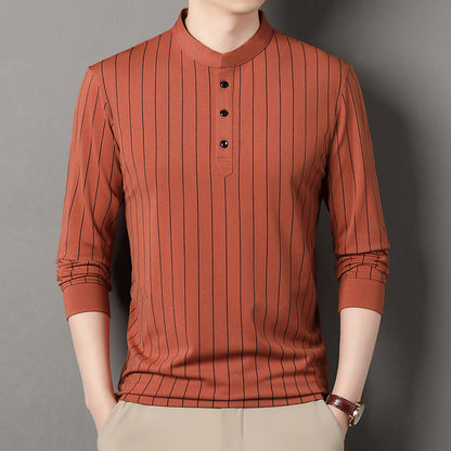 Herren Poloshirt Streifenmuster Elegantes Design Hochwertig