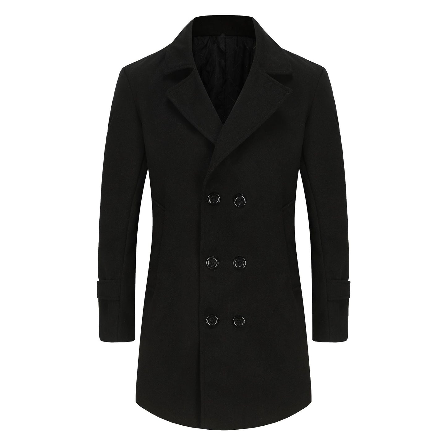 Herren Übercoat Eleganter Doppelreihenmantel Lang Berlin