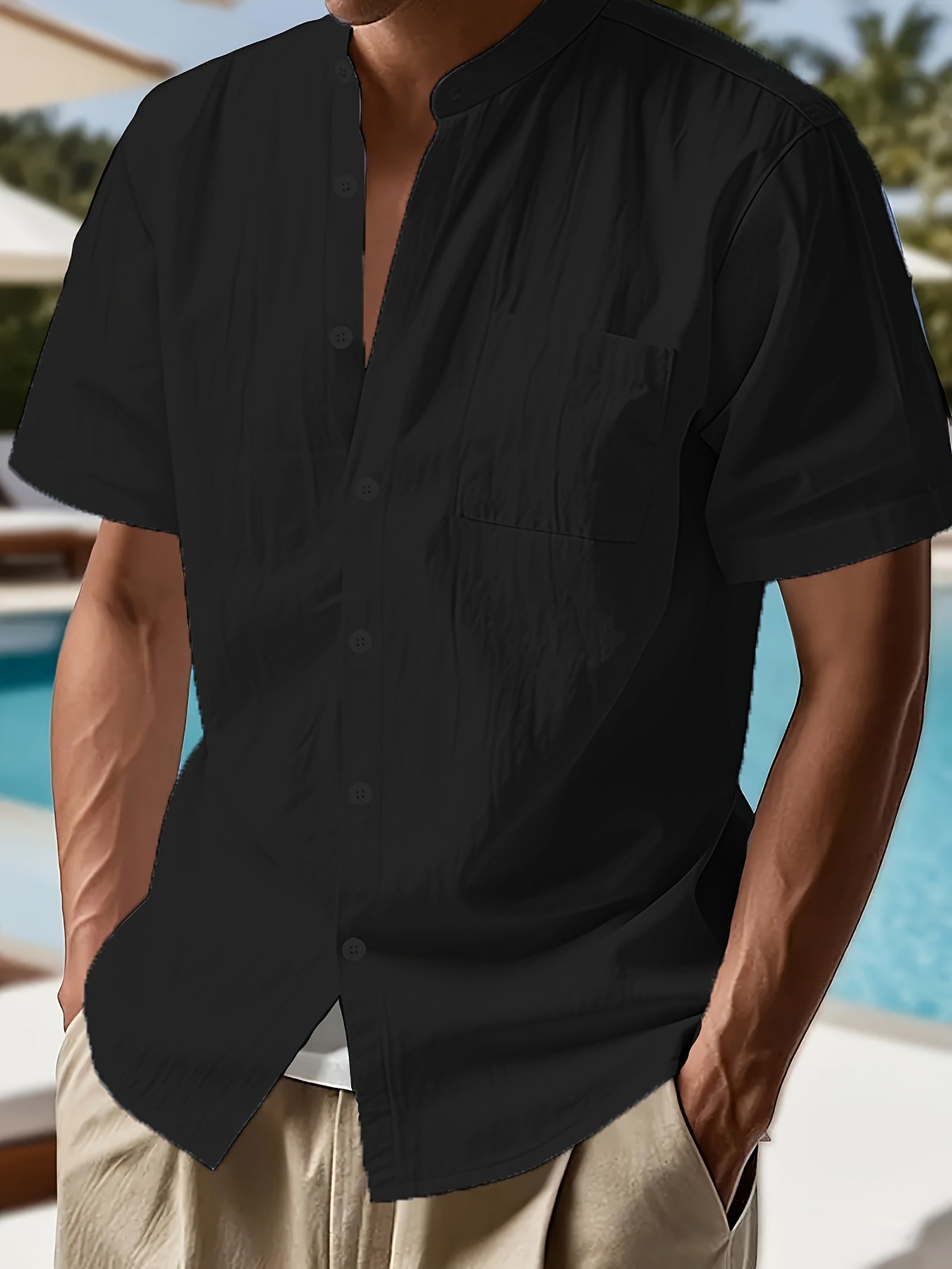 Herren Kurzarm Hemd Leicht Modern Berlin Style