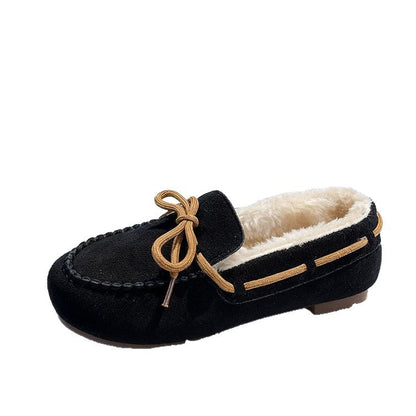 Damen Mokassins Warmfutter Elegante Schnürung