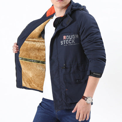 Herren Wetterjacke Fleecegefüttert Wasserfest Outdoor