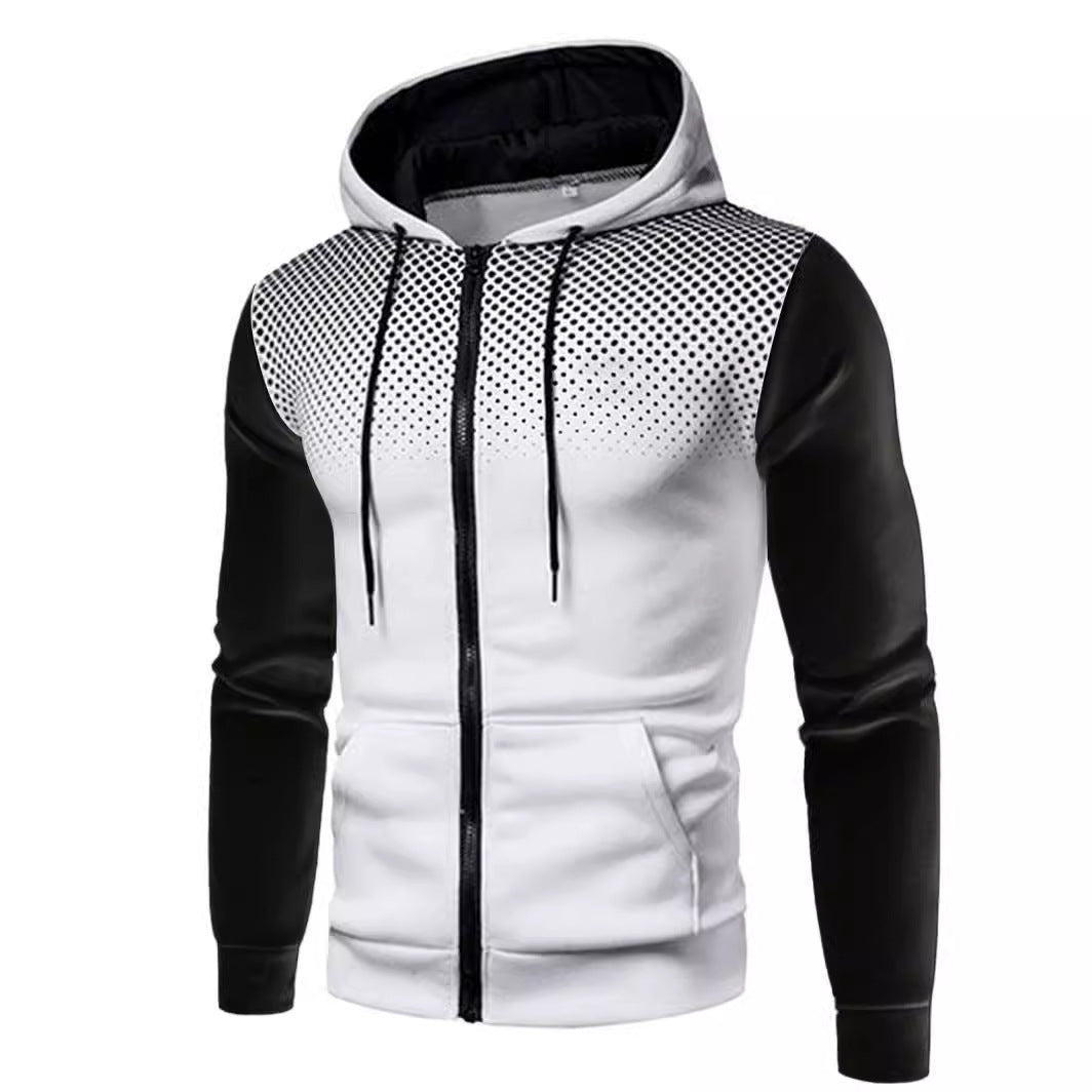 Sportliche Kapuzenjacke mit kontrastierenden Einsätzen Berlin-Glamour