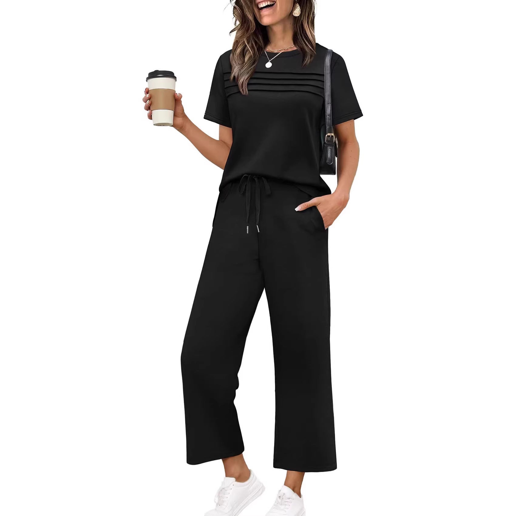 Damen Jogginganzug Atmungsaktiv Sportlich Bequem - BerlinGlamour