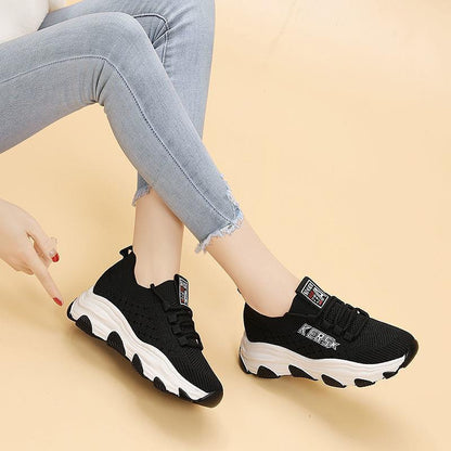 Damen Sportliche Sneaker Atmungsaktiv Flexibel Laufsohle