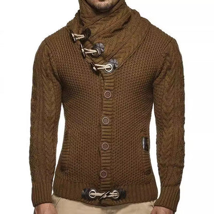 Herren Cardigan Strickpullover Hochkragen Modern