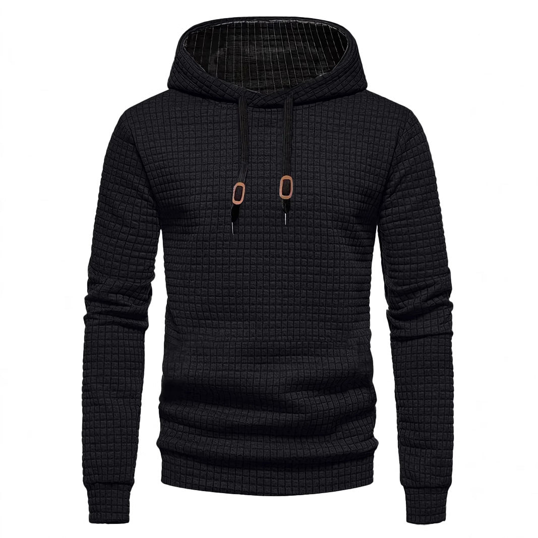 Herren Hoodie Modern Hochkragen Strukturiert