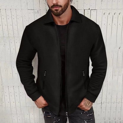 Herren Freizeitjacke Modern mit Taschen und Struktur Optik