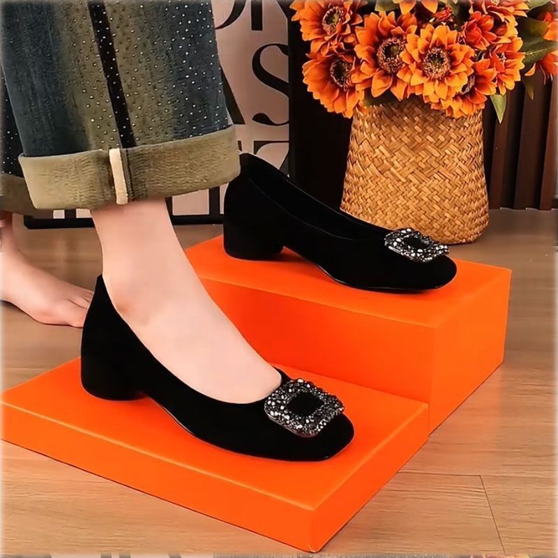 Damen Ballerinas Funkelnd Mit Schmuckapplikation Elegante Schuhe - BerlinGlamour