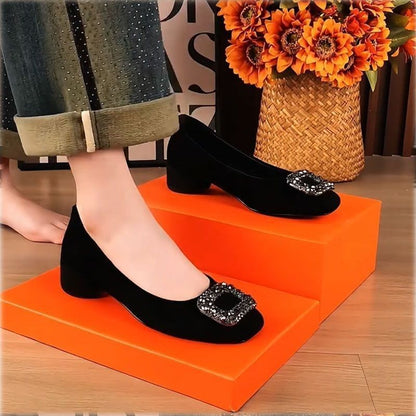 Damen Ballerinas Funkelnd Mit Schmuckapplikation Elegante Schuhe - BerlinGlamour