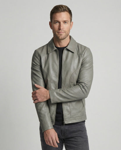 Herren Lederjacke Slim Fit Schmal - BerlinGlamour