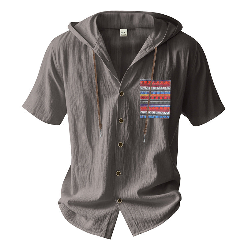 Herren Hemd mit Kapuze Bunt Farben Berlin Style - BerlinGlamour