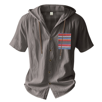 Herren Hemd mit Kapuze Bunt Farben Berlin Style - BerlinGlamour
